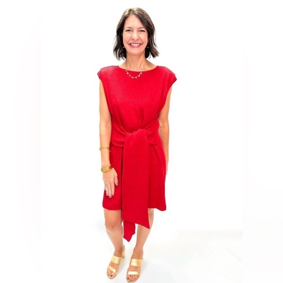 Emily McCarthy Cranberry Red Del Mar Sleeveless Dress - Picture 2 of 14